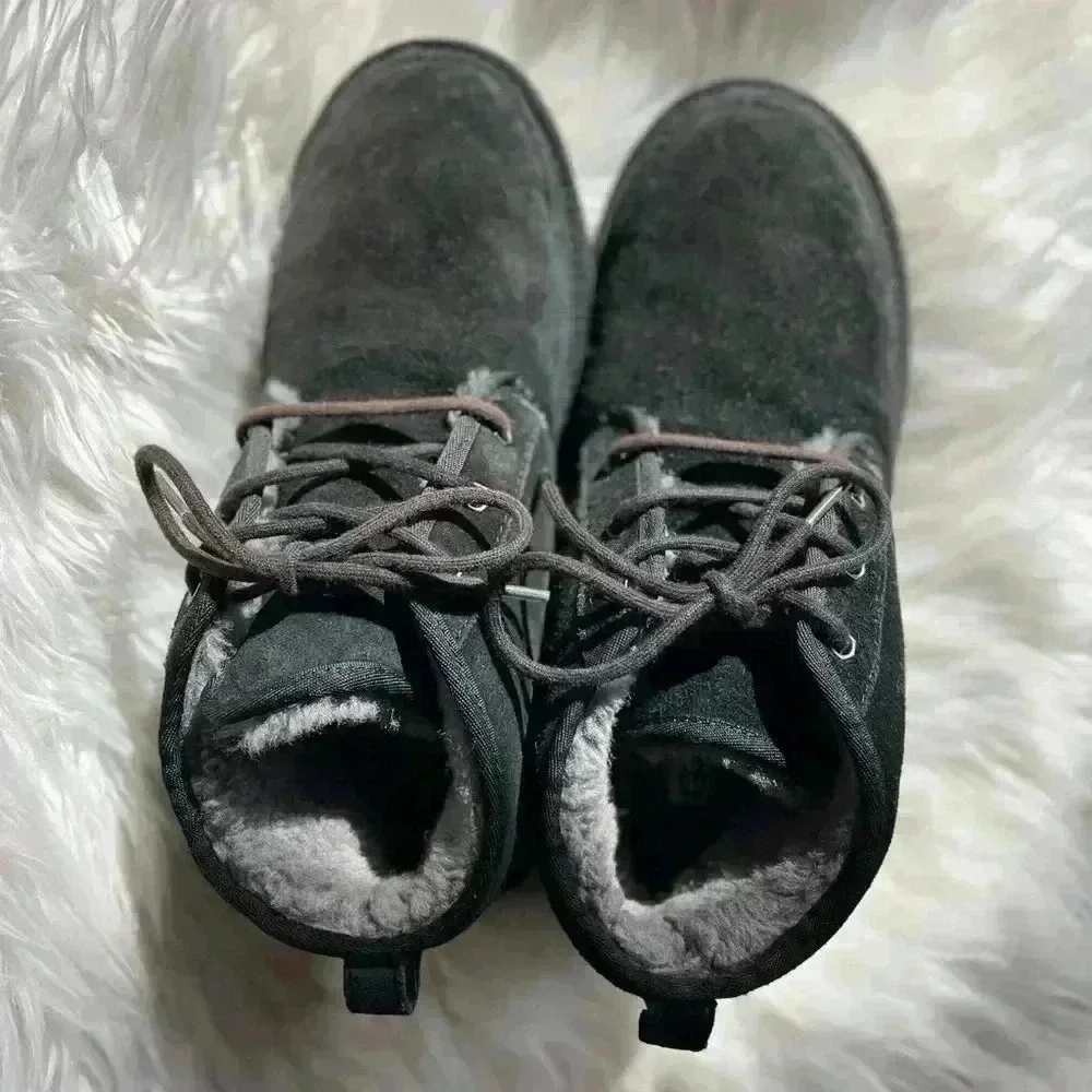 UGG Neumel Suede Wool Chukka Ankle Boots - Black, Size 12 (M) Men’s Winter Warm